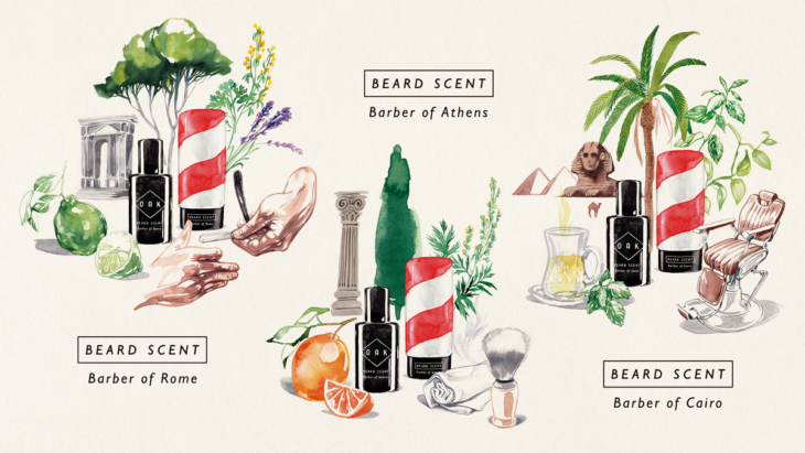 Illustration der beard scents