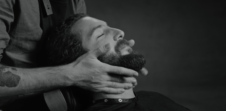 beard treatment at barber's